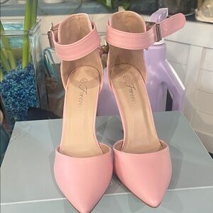 Forever Pink Suede Heels Classic Stiletto